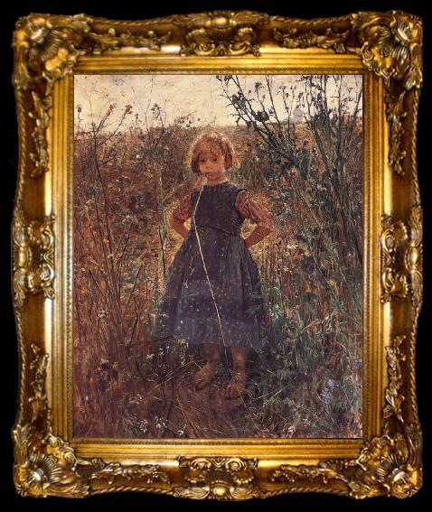 framed  Fritz von Uhde Little Heathland Princess, ta009-2